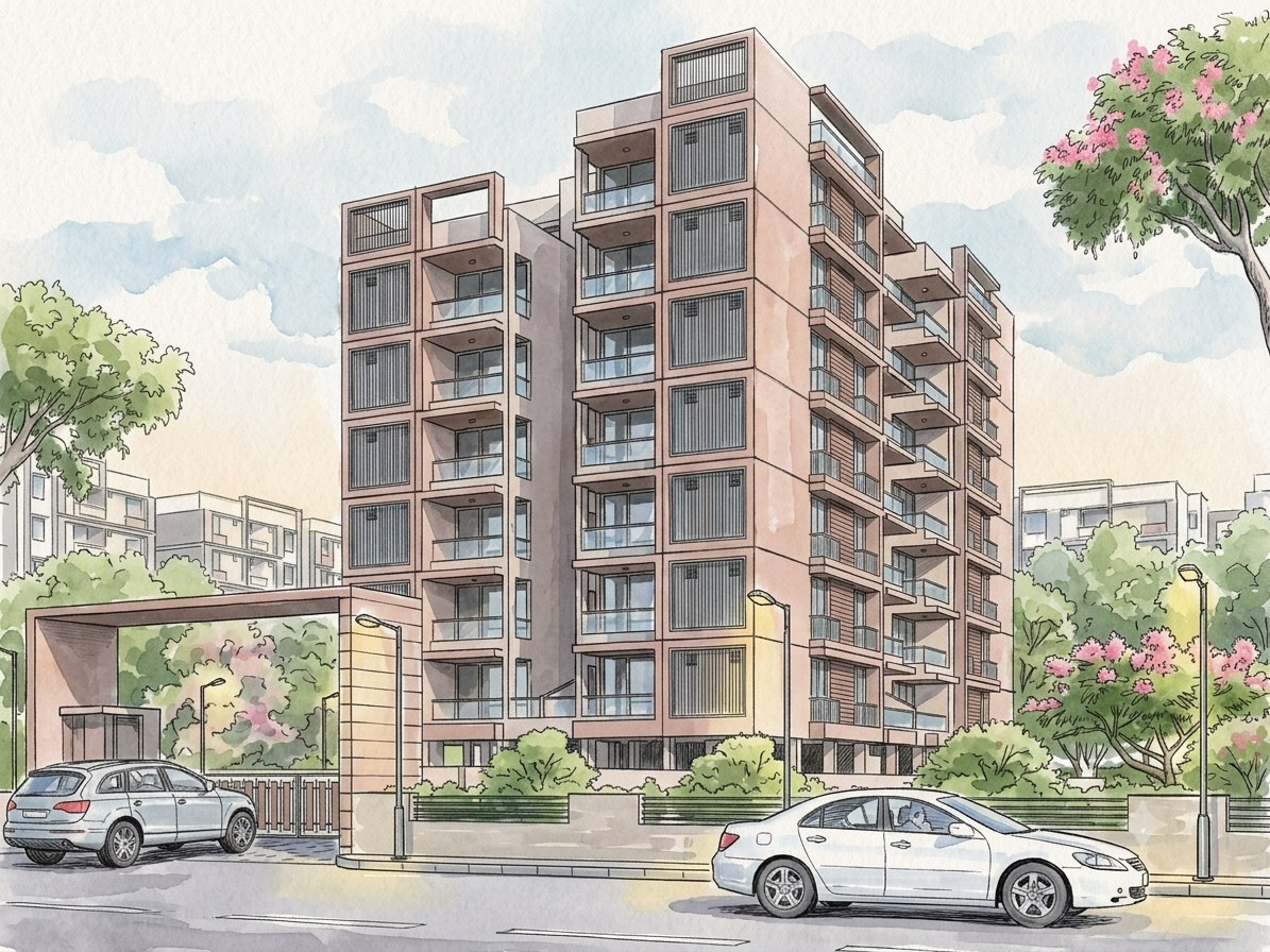 Pavitra Celestia, a residential project by Pathway Design Studio in Khoraj, Gandhinagar