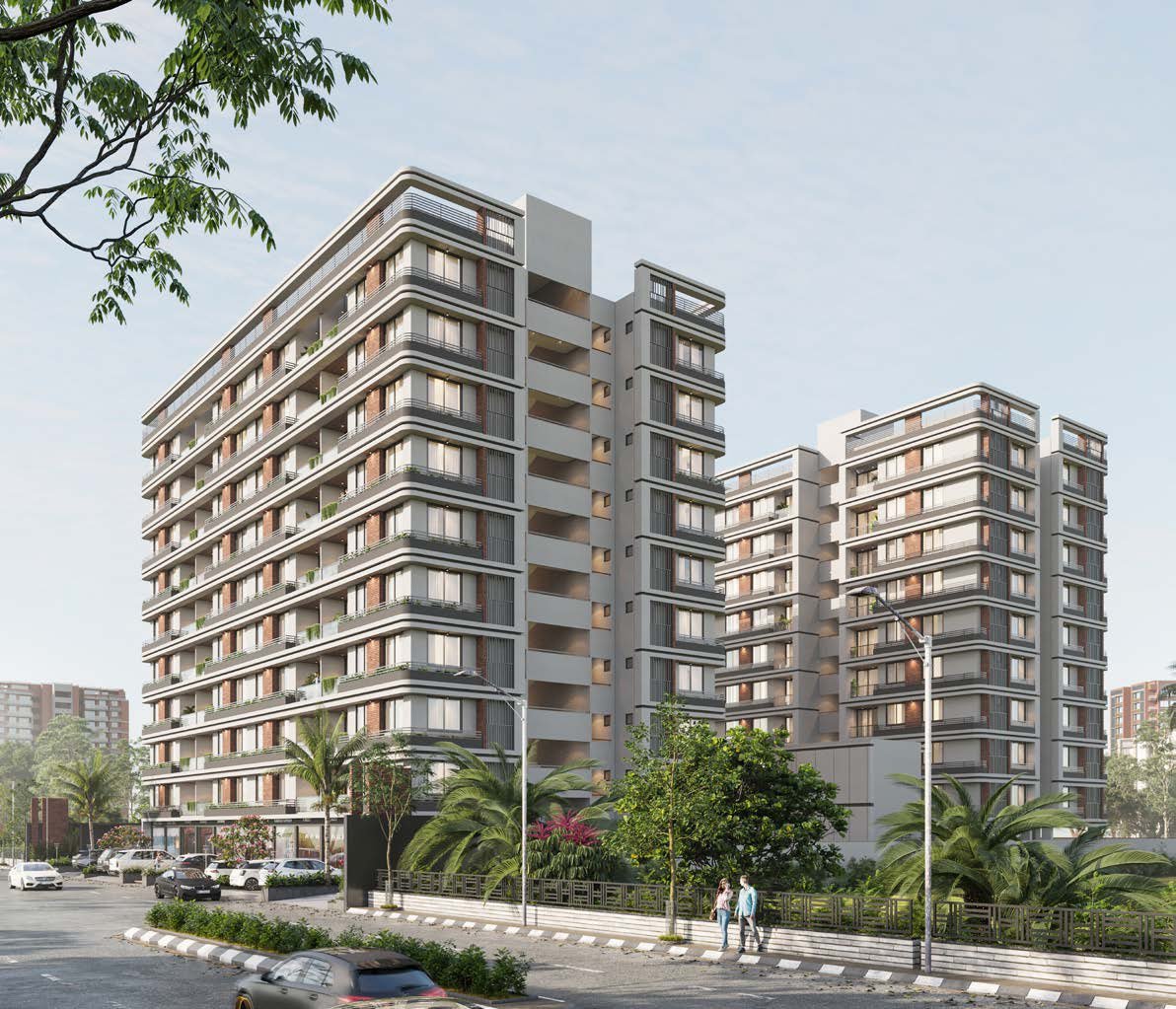 Sun Shine, a residential project by Pathway Design Studio in Sargasan, Gandhinagar
