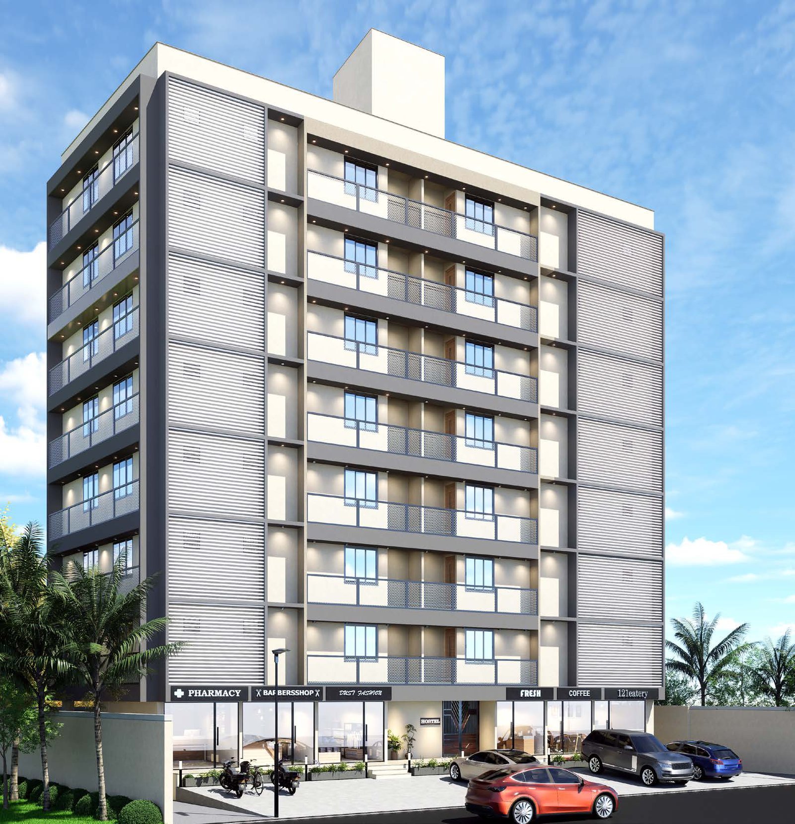 The Habitat, a mixed-use project by Pathway Design Studio in Khodiyar, Ahmedabad